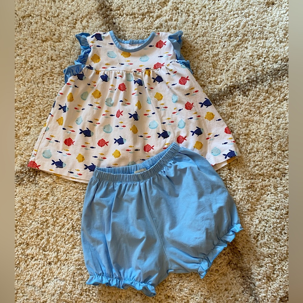 The Oaks Apparel Ava One Fish Bloomer Set.